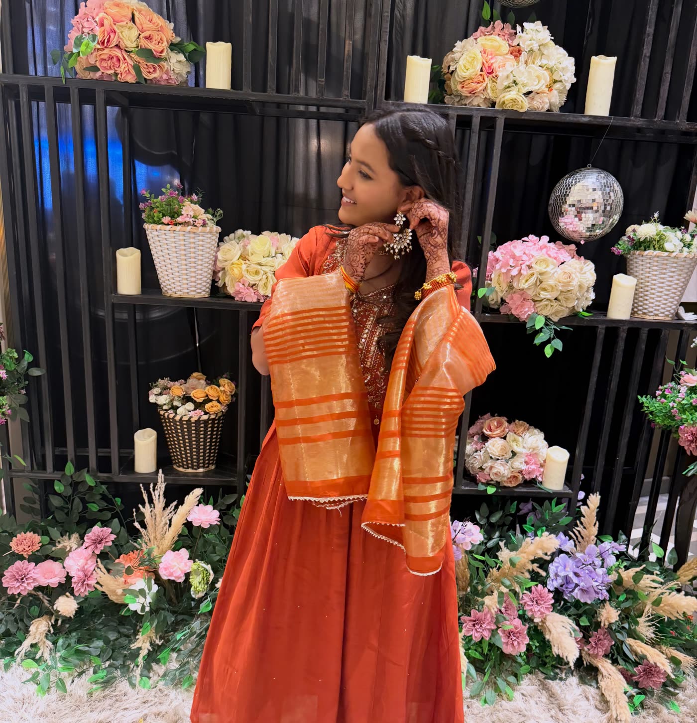 Saree draping look