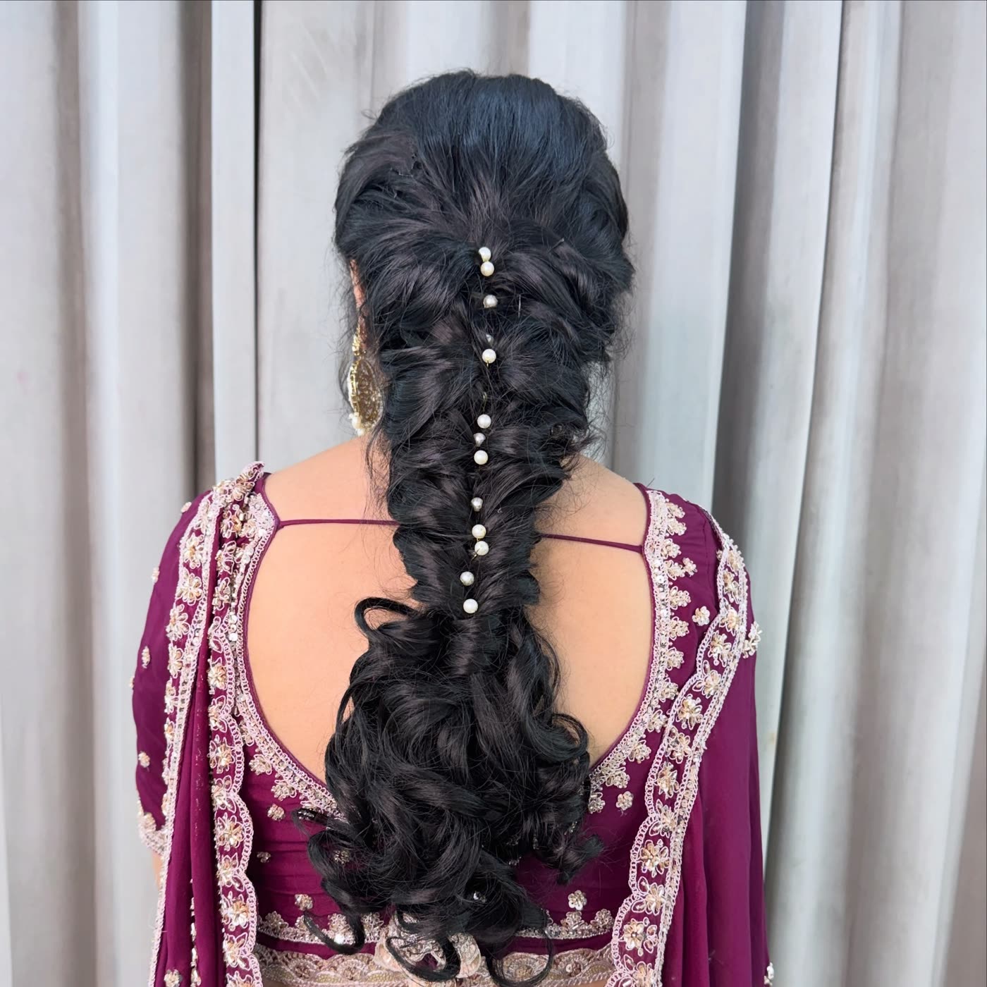Bridal hairstyling braid