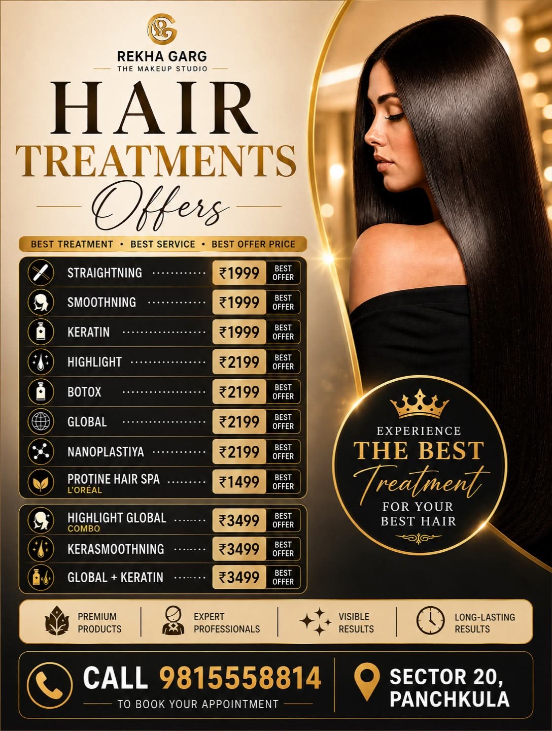 Hair treatments offer poster